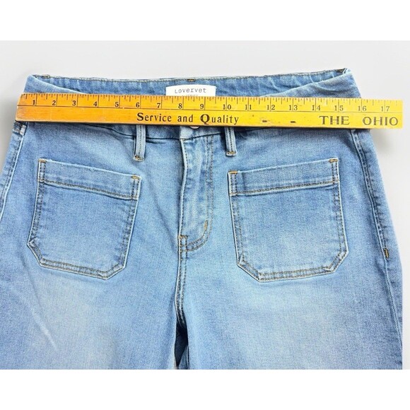 Lovervet By Vervet Y2K Wide Leg High Rise Jeans Womens Size 30/ 11 Denim Stretch - Picture 3 of 11